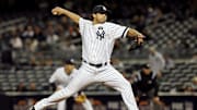 Sergio Mitre lanzó para los Yankees de Nueva York