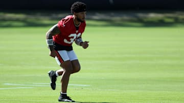 The Tampa Bay Buccaneers got some good news on Antoine Winfield Jr. after he suffered a hamstring injury. (Mandatory Credit: Kim Klement Neitzel-Imagn Images)