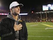 San Francisco 49ers quarterback Brock Purdy erupted into celebration after Iowa State upset No. 21 Iowa on Saturday.