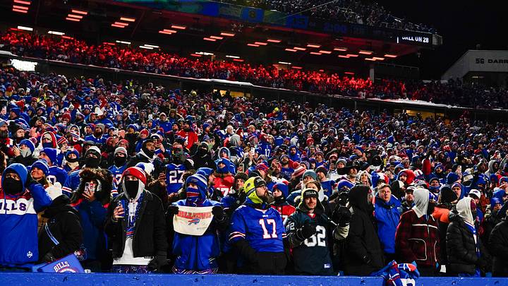 Jan 4, 2026; Orchard Park, New York, USA; Fans watch during the fourth quarter between the Buffalo Bills and the New York Jets at Highmark Stadium. Mandatory Credit: Gregory Fisher-Imagn Images