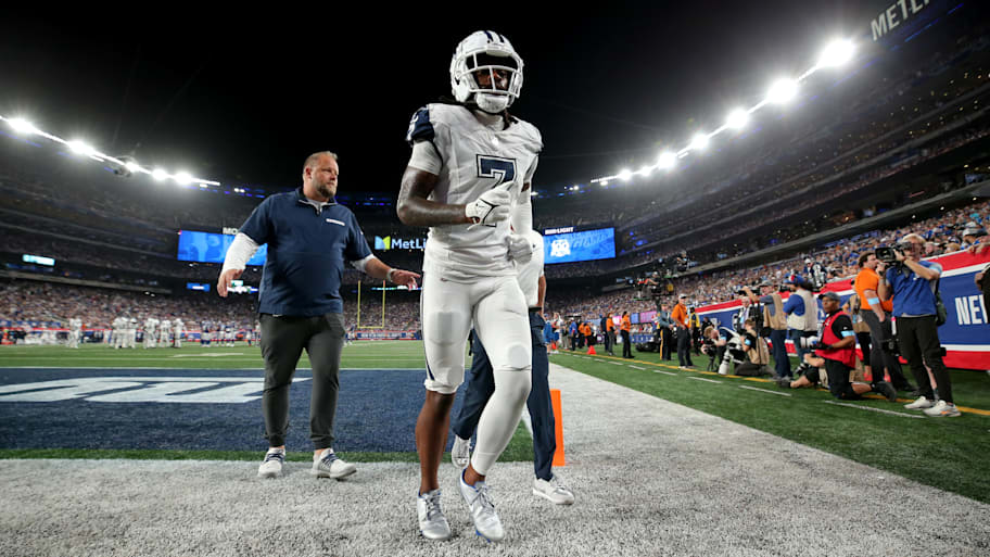 Dallas Cowboys cornerback Trevon Diggs is recovering from a knee injury he suffered last season. | Brad Penner-Imagn Images