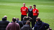 Liverpool Press Conference to announce new signings Andy Carroll and Luis Suarez