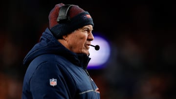 Dec 24, 2023; Denver, Colorado, USA; New England Patriots head coach Bill Belichick in the second quarter against the Denver Broncos at Empower Field at Mile High. Mandatory Credit: Isaiah J. Downing-USA TODAY Sports
