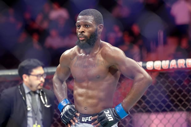 Montel Jackson (blue gloves) during UFC 281 at Madison Square Garden. 