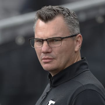 Pittsburgh Pirates general manager Ben Cherington looks on before the Pirates host the Chicago Cubs at PNC Park. 