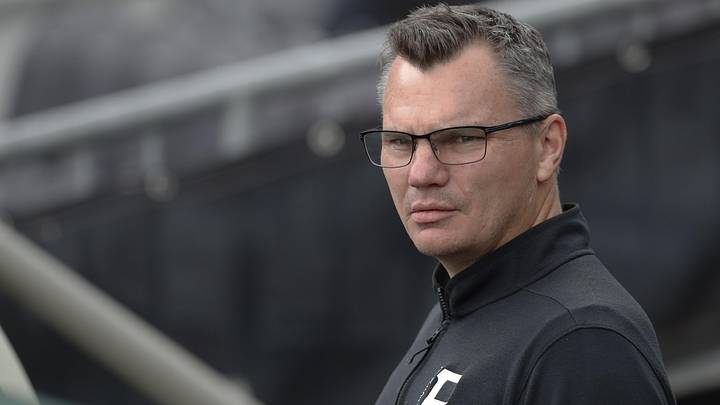 May 12, 2024; Pittsburgh, Pennsylvania, USA;  Pittsburgh Pirates general manager Ben Cherington looks on before the Pirates host the Chicago Cubs against at PNC Park. Mandatory Credit: Charles LeClaire-Imagn Images