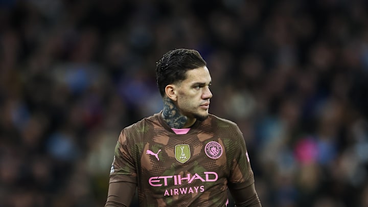 Manchester City's goalkeeper Ederson Manchester City's goalkeeper Ederson