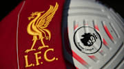 The Liverpool Badge with a Premier League Match Ball