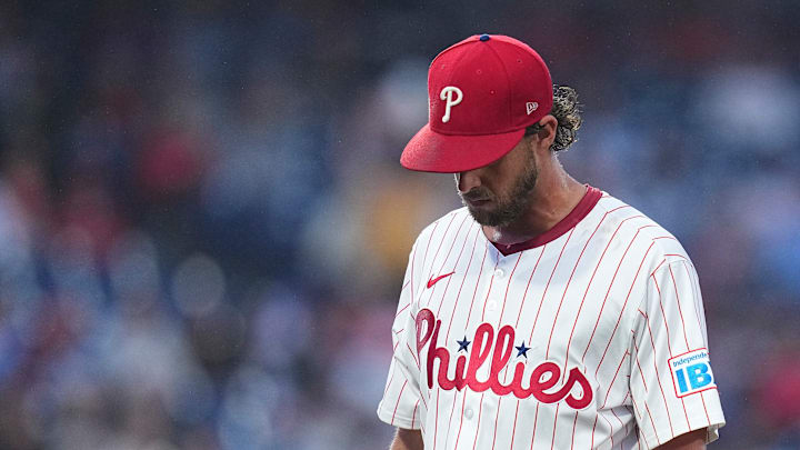 Aaron Nola was placed on the injured list by the Philadelphia Phillies in 2025 with an ankle injury.