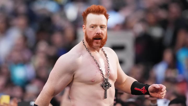 Apr 2, 2023; Inglewood, CA, USA; Sheamus during Wrestlemania Night 2 at SoFi Stadium. Mandatory Credit: Joe Camporeale-USA TODAY Sports