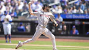 May 1, 2025; New York City, New York, USA; Arizona Diamondbacks pitcher Zac Gallen (23) delivers a pitch against the New York Mets during the first inning at Citi Field. Mandatory Credit: Gregory Fisher-Imagn Images