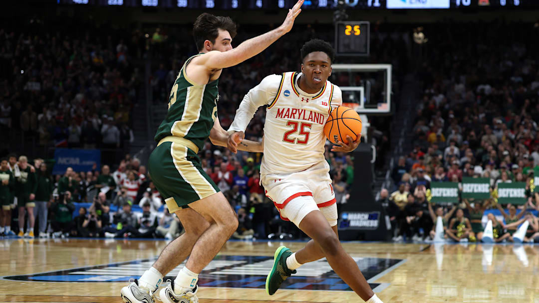 Derik Queen hits a buzzer-beater to send the Maryland Terrapins to the Sweet 16 in the 2025 NCAA Tournament.