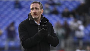 Dec 1, 2024; Baltimore, Maryland, USA; Philadelphia Eagles general manager Howie Roseman on the field before the game against the Baltimore Ravens  at M&T Bank Stadium. Mandatory Credit: Tommy Gilligan-Imagn Images