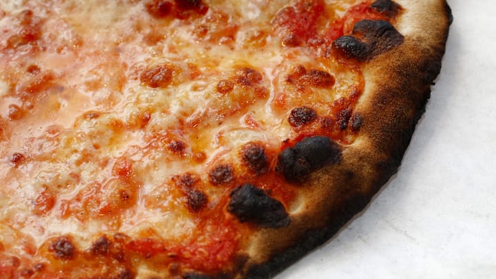Pepe's Original Tomato Pie with Mozzarella, served in Warwick back when the pizzeria opened there in the summer of 2018.