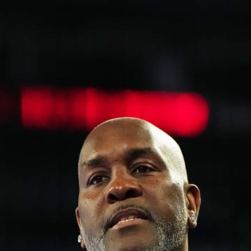 Feb 17, 2024; Indianapolis, IN, USA; Former basketball player Gary Payton attends NBA All Star Saturday Night at Lucas Oil Stadium. Mandatory Credit: Kyle Terada-USA TODAY Sports