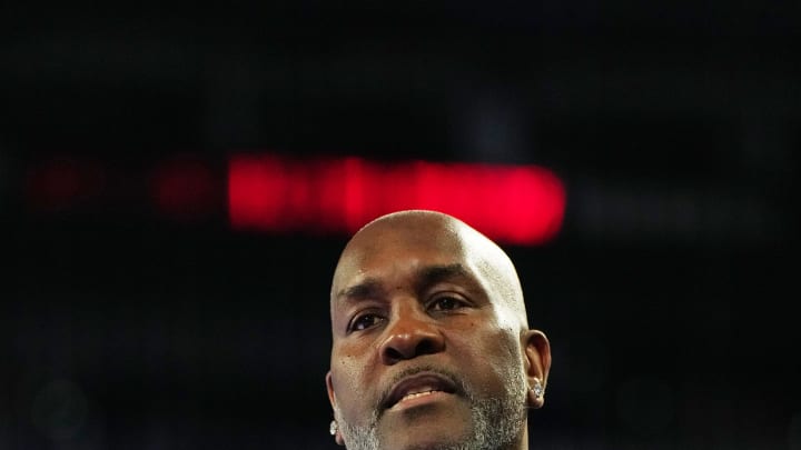 Feb 17, 2024; Indianapolis, IN, USA; Former basketball player Gary Payton attends NBA All Star Saturday Night at Lucas Oil Stadium. Mandatory Credit: Kyle Terada-USA TODAY Sports