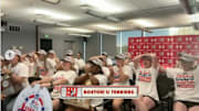 Boston University softball reacts to their placement in the postseason tournament.