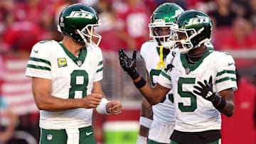 Aaron Rodgers and Garrett Wilson