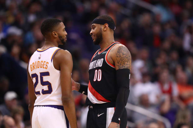 Mikal Bridges, Carmelo Anthony