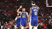 Stephen Curry and Jimmy Butler against the Houston Rockets. 