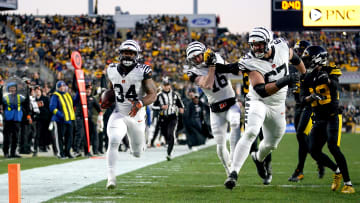 Nov 20, 2022, Pittsburgh, Pennsylvania, USA; Cincinnati Bengals running back Samaje Perine (34)