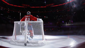 Logan Thompson, Washington Capitals Mandatory Credit: Geoff Burke-Imagn Images