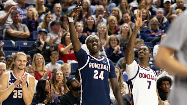 Gonzaga center Ismaila Diagne during 2025 Kraziness in the Kennel at the McCarthey Athletic Center. 
