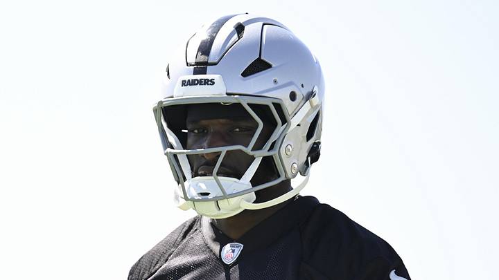 Las Vegas Raiders wide receiver Dareke Young during organized team activities.