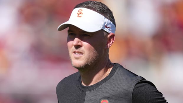 USC Trojans quarterback Jayden Maiava coach Lincoln Riley Garrett Nussmeier LaNorris Sellers Haynes King Big Ten Football 