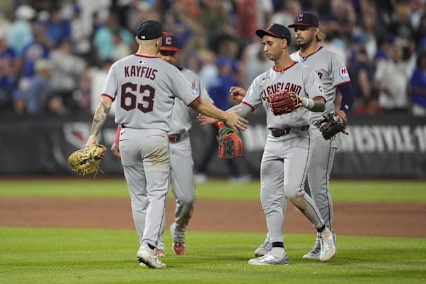 Guardians celebrate the victory