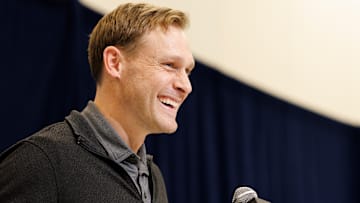 Ben Johnson has been all smiles since taking over as the new head coach of the Chicago Bears, and he should be even happier once the Bears use their three picks in the first two rounds of the NFL Draft