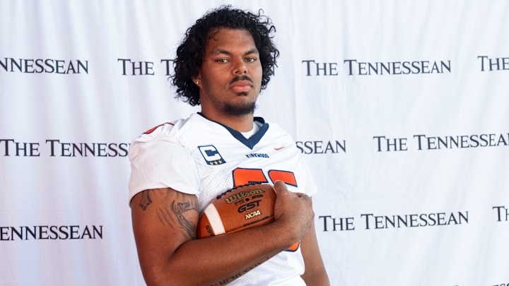 Kirkwood’s Kamari Blair stands for a portrait at Nissan Stadium in Nashville, Tenn., Thursday, July 17, 2025.
