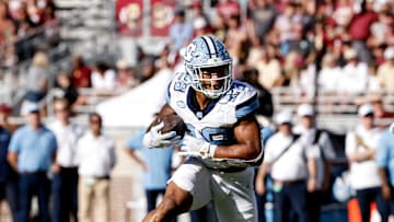 North Carolina Tarheels running back Omarion Hampton