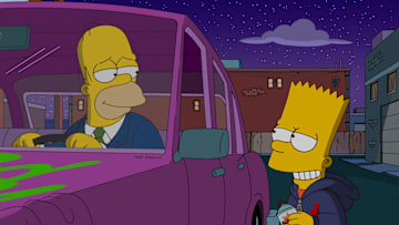 THE SIMPSONS: In order to get back at his dad, Bart goes undercover as a graffiti street artist and plasters Homer's unflattering image all over Springfield in the all-new "Exit Through the Kwik-E-Mart" episode of THE SIMPSONS airing Sunday, March 4 (8:00-8:30 PM ET/PT) on FOX. THE SIMPSONS ª and © 2012 TCFFC ALL RIGHTS RESERVED.
