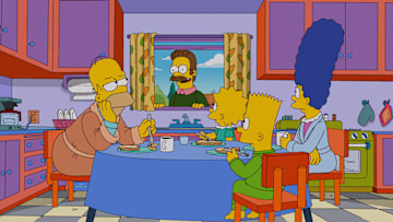 THE SIMPSONS: Homer falls into a funk when he breaks his "Mapple" MyPad, until Ned Flanders discovers a miracle in the Simpsons' backyard in the all-new "A Tree Grows in Springfield" episode of THE SIMPSONS airing Sunday, Nov. 25 (8:00-8:30 PM ET/PT) on FOX. THE SIMPSONS ™ and © 2012 TCFFC ALL RIGHTS RESERVED.