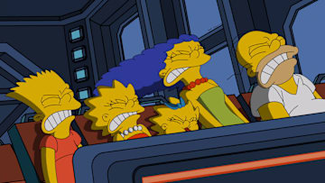 THE SIMPSONS: The Simpsons board the wrong ride on a trip to "Dizzneeland" and are transported through the galaxy to Kang and Kodos' home planet in the second part of the all-new "The Saga of Carl Carlson/The Man Who Came to be Dinner" one-hour season finale episode of THE SIMPSONS airing Sunday, May 19 (8:00-9:00 PM ET/PT) on FOX. THE SIMPSONS ª and © 2013 TCFFC ALL RIGHTS RESERVED.