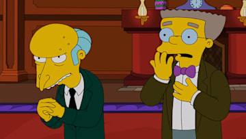 THE SIMPSONS: Mr. Burns gives his employees high-tech eyeglasses in order to spy on them in the "Specs and the City" episode of THE SIMPSONS airing Sunday, Jan. 26 (8:00-8:30 PM ET/PT) on FOX. THE SIMPSONS ™ and © 2014 TCFFC ALL RIGHTS RESERVED.