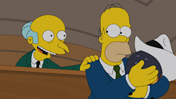 THE SIMPSONS: Homer remembers when he sold all his stock to buy a bowling ball in the all-new "Four Regrettings and a Funeral" episode of THE SIMPSONS airing Sunday, Nov. 3 (8:00-8:30 PM ET/PT) on FOX. THE SIMPSONS ™ and © 2013 TCFFC ALL RIGHTS RESERVED.