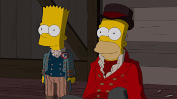 THE SIMPSONS: When Bart develops powers that help Springfield couples conceive, the mob kidnaps Homer and Bart in hopes of birthing a thoroughbred race horse in the "What to Expect When Bart's Expecting" episode of THE SIMPSONS airing Sunday, April 27 (8:00-8:30 PM ET/PT) on FOX. THE SIMPSONS ª and © 2014 TCFFC ALL RIGHTS RESERVED.