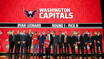 Ryan Leonard, Washington Capitals Mandatory Credit: Christopher Hanewinckel-Imagn Images