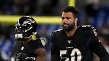 Baltimore Ravens linebacker Kyle Van Noy (50) Tommy Gilligan-Imagn Images