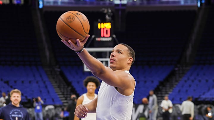 Memphis Grizzlies guard Desmond Bane warms up before the game against the Orlando Magic. Memphis Grizzlies guard Desmond Bane warms up before the game against the Orlando Magic.