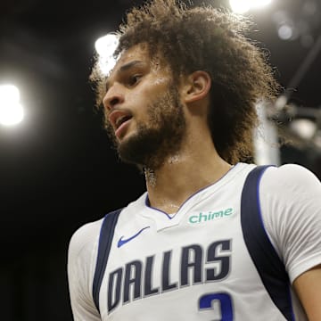 May 30, 2024; Minneapolis, Minnesota, USA; Dallas Mavericks center Dereck Lively II (2) during the second quarter in game five of the western conference finals for the 2024 NBA playoffs against the Minnesota Timberwolves at Target Center. Mandatory Credit: Bruce Kluckhohn-Imagn Images