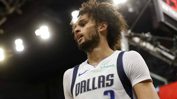 May 30, 2024; Minneapolis, Minnesota, USA; Dallas Mavericks center Dereck Lively II (2) during the second quarter in game five of the western conference finals for the 2024 NBA playoffs against the Minnesota Timberwolves at Target Center. Mandatory Credit: Bruce Kluckhohn-Imagn Images