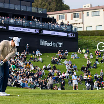 Patrick Cantlay on the 18th hole during the third round of last year's Genesis Invitational.