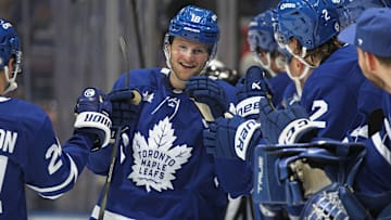Toronto Maple Leafs forward Steven Lorentz was the fortunate recipient of a loose puck that led to his game-winner.