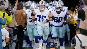Dallas Cowboys running out of the tunnel