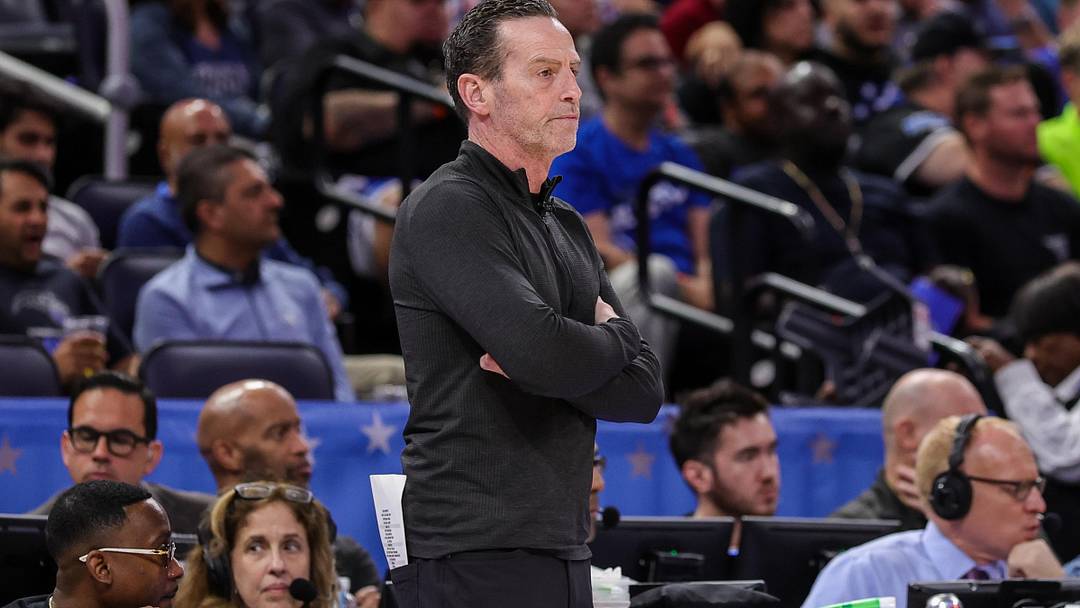 Mar 11, 2026; Orlando, Florida, USA; Cleveland Cavaliers head coach Kenny Atkinson during the second half against the Orlando Magic at Kia Center. Mandatory Credit: Mike Watters-Imagn Images
