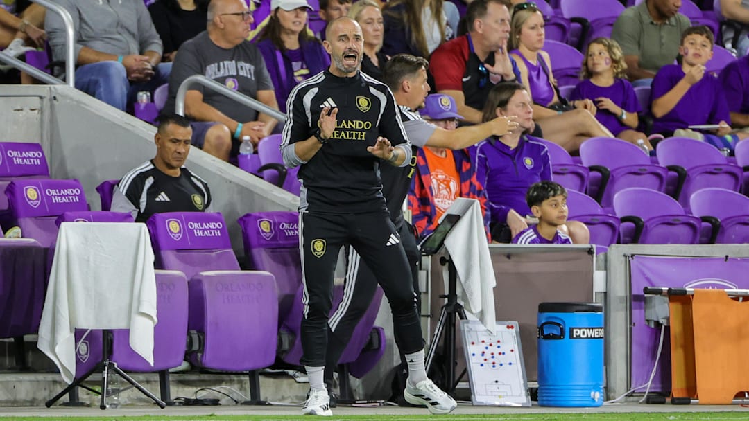 Mar 14, 2026; Orlando, Florida, USA; Orlando City interim manager Martin Perelman reacts during the second half against the CF Montreal at Inter&Co Stadium. Mandatory Credit: Mike Watters-Imagn Images