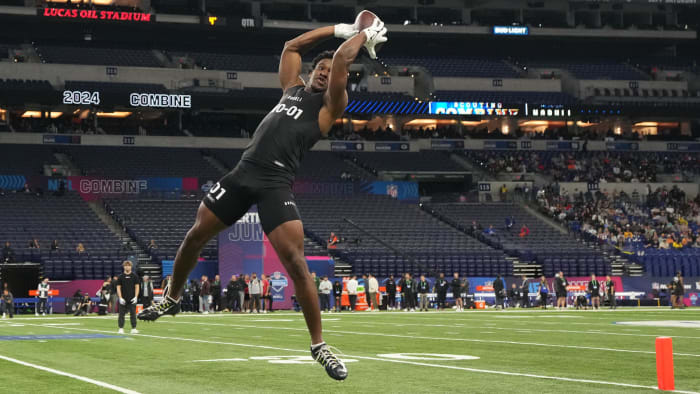 Mar 2, 2024; Indianapolis, IN, USA; Central Florida wide receiver Javon Baker (WO01) during the 2024